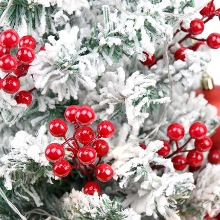 30 Pack Artificial Red Berry Stems, 8.2 Inch Christmas Berry Picks Holly Berries Branches for Christmas Tree Decorations DIY Crafts Wreath Decor