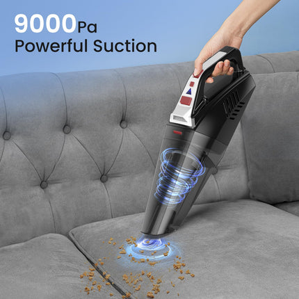 Hihhy Handheld Vacuum Cordless, Car Vacuum Portable Cordless, Hand Vacuum Rechargeable 1.6 Lbs With 9000Pa Powerful Suction, Mini Vacuum Cleaner For Home, Car, H306