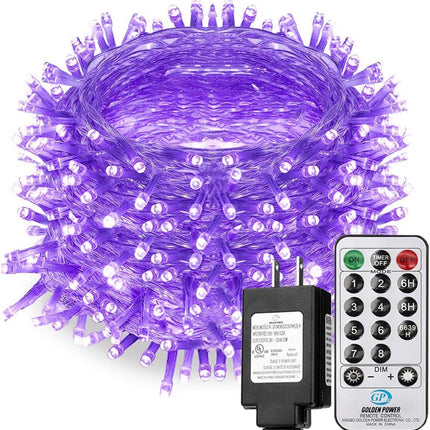 Solhice 60ft Black Light String Lights for Glow Party, 240 LEDs Blacklights Christmas Fairy Lights with Remote Plug in for Bedroom Birthday Party Indoor Décor
