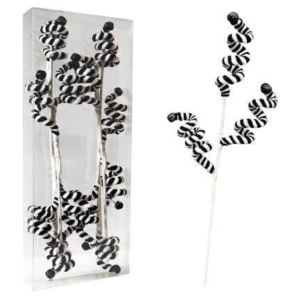 Black and White Grinchs Christmas Decorations, 17 Inch Large Ornaments for Christmas Tree Picks, 4 Pcs Nightmare Before Christmas, Big Tree Topper Filler, Xmas Candy Cane Halloween Picks