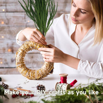 12 Pcs Christmas Norfolk Pine Branches, Artificial Christmas Pine Branches Norfolk Pine Stems DIY Crafts Faux Christmas Greenery Stems for Xmas Indoor Outdoor Home Decor (18 Inches)