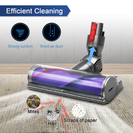 Quickrelease Motorhead Cleaner For Dyson V7 V8 V10 V11 V15 Vacuums Models Cleaner Head Dyson Sv10 Sv11 Sv12 Sv14 Part Electric Head For Hardwood Floor Carpets