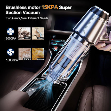 Wireless Handheld Car Vacuum Cleaner, 15000Pa Strong Suction Handheld Vacuum Cordless 3 In 1 Keyboard Vacuum Cleaner, Cordless Portable Mini Vacuum For Car, Home, Office, Pet Hair Cleaning