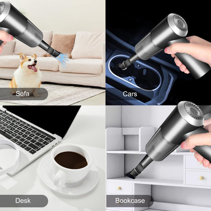 Cordless Handheld Vacuum Cleaner, High Power Rechargeable Mini Portable Vacuum For Home, Office And Car Cleaning Black