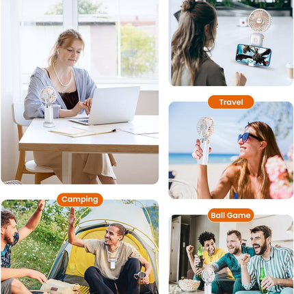 Personal Fan, Portable Fan Rechargeable, 3600Mah Handheld Fan That Blow Cold Air, 4 In 1 Necklace Fan, Mini Hand Fan For Travel