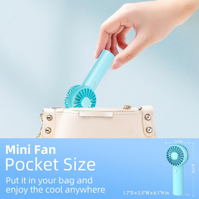 Handheld Fan,Portable Fan Rechargeable,1200Mah Rechargeable Usb Fan, 3 Speed Personal Small Desk Fan, Strong Airflow, Super Quiet