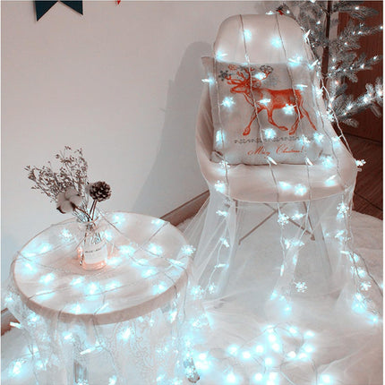 Christmas Lights, 40 LED Snowflake String Fairy Lights for Home, Party, Christmas, Wedding, Garden, Xmas Garden Patio Bedroom Decor Indoor Outdoor Celebration Lighting