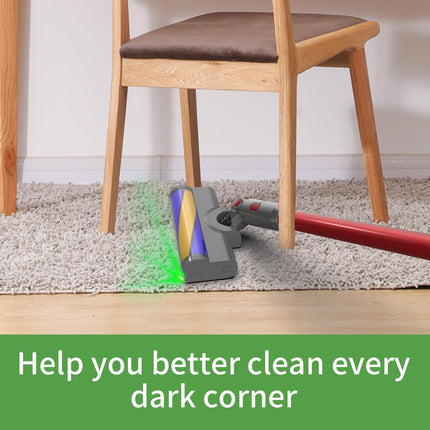 Vacuum Cleaners Parts For Dyson V7 V8 V10 V11 V15, Roller Brush Power Head With Green Dust Light, Motorhead Hardwood Floor Attachments For Vacuum