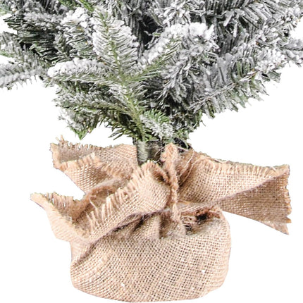 3FT Flocked Christmas Tree, Premium Xmas Tree with 496 PE&PVC Mixed Branch Tips, Unlit Premium Fir Christmas Tree for Home, Office, Party Decoration, White