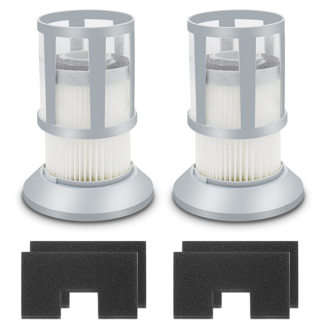 Filter Compatible With Bissell 2156, 2156A, 1665, 16652, 1665W Zing Canister Vacuum Cleaner, Replace Part 1613056, 2Pcs 2156A Filter + 4 Post Motor