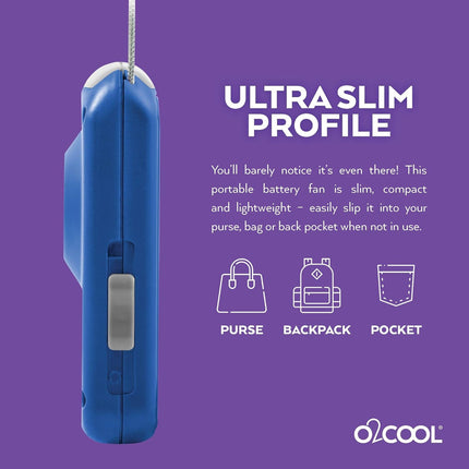 O2Cool 2 Pack Battery Powered Deluxe Necklace Fans