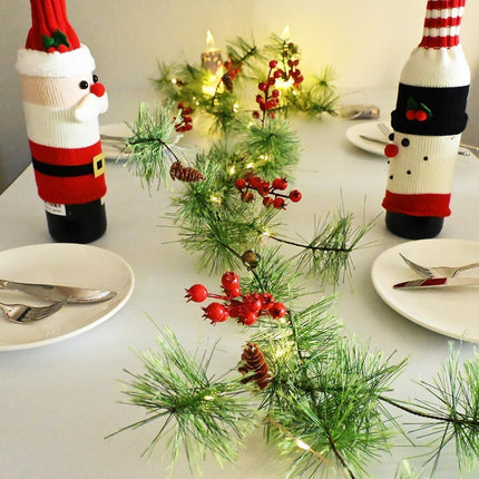 Christmas Garlands 6.56FT 30 LED Remote Garland with Lights Battery Operated Pine Garland with Artificial Greenery Garland Christmas Decorations Timer & 8 Flash Modes