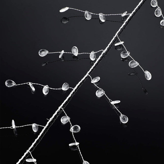 WILLBOND Ice Wire Clear Garland Steel Wire Acrylic Crystal Garland Faux Crystal Bead Garland Tree Bead for Wedding, Birthday Party Decoration (33 ft)