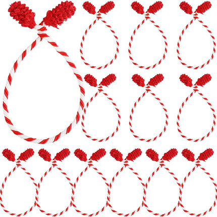 LOKIPA 12PCS Christmas Garland Ties, Decorative Garland Ties Reusable and Flexible Twist Ties for Garland, Garland Ties for Banister Home Decoration