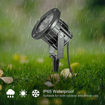 OurLeeme Landscape Lighting - 120V 8W RGB Colored Halloween Spotlight, LED Spotlights Outdoor Waterproof Yard Stake Landscape Spotlights, Christmas Spot Lights Outdoor for House Tree (6PCS)