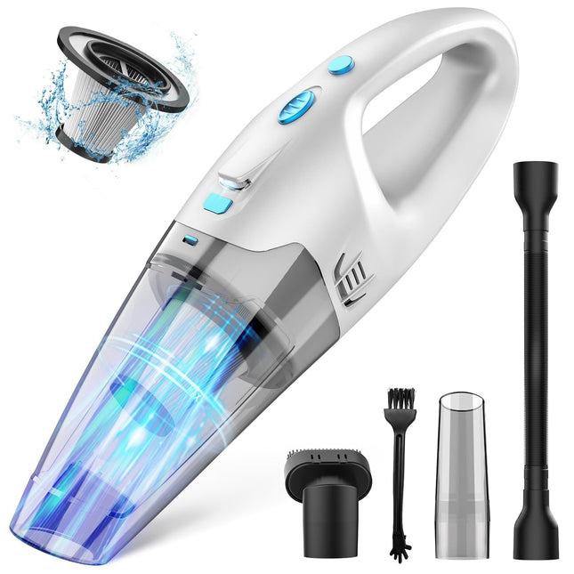 Handheld Vacuum Cordless,Car Vacuum Portable Cordless,Hand Vacuum Cordless Rechargeable With Led Light20 Mins Runtime,Dust Busters Hand Vacuum For Home And Office Cleaning