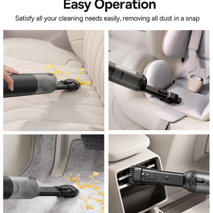 Updated Car Vacuum Portable Cordless, Baseus 12Kpa Handheld Car Vacuum Cleaner With Usb C Fast Charging, Single Touch Empty, Multifunction Air Blower Inflator Pump For Car, Swim Rings, Air Mattress