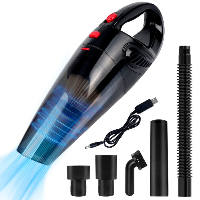 Handheld Vacuum Cordless, Rechargeable Portable Hand Mini Vacuum, 6000Pa Strong Suction Lightweight Small Car Vacuum Cleaner Suitable For Home Pet Hair Car Cleaningblack