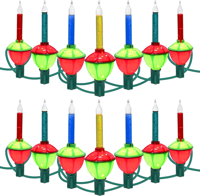 14Pcs Multicolor Christmas Bubble Lights for Christmas Tree Vintage Christmas Lights, 22Ft Bubbling Christmas Lights for Vintage Christmas Decorations for Tree Garland Mantel Yard, 5W, 2 Spare Bulbs