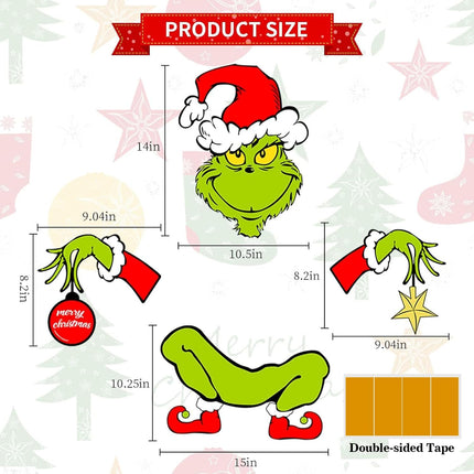 Christmas Decorations for Tree - Funny Christmas Tree Ornament Thief Stole Tree Topper Head Arms and Legs for Holiday Xmas Home Party Decorations