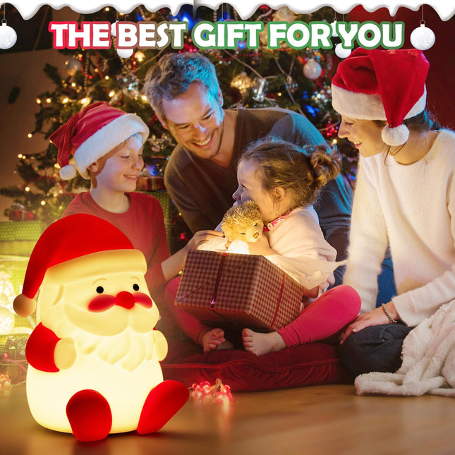 Rechargeable LED Christmas Night Light - 3 Level Dimmable Touch Lamp for Nursery and Kids Room Decor - Perfect Sleep Aid and