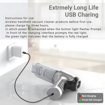 Uniqus Cordless Car Vacuum Cleaner,Wireless Handheld Vacuum Cleaner, 3 In 1 Mini Vacuum, 15000Pa High Suction With Brushless Motor,Portable Vacuum Cleaner For Car, Office And Home Cleaning