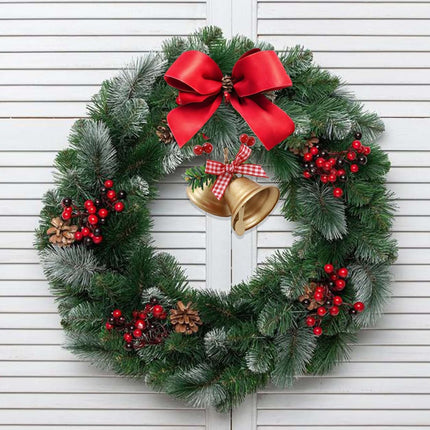Tinsow 6 Pcs Red Christmas Bells, Tree Hanging Ornament Metal Jingle Bells for Christmas Holiday Decoration (6, Gold)