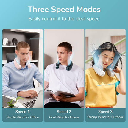 Jisulife Portable Handheld Fan Four Turbo Neck Fan