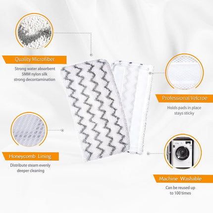2 Pack Steam Mop Pads For Shark S1000 S1000A S1000C S1000Wm S1001C Steamer Mop Pads ，Washable Microfiber Mop Pads For All Hard Floors
