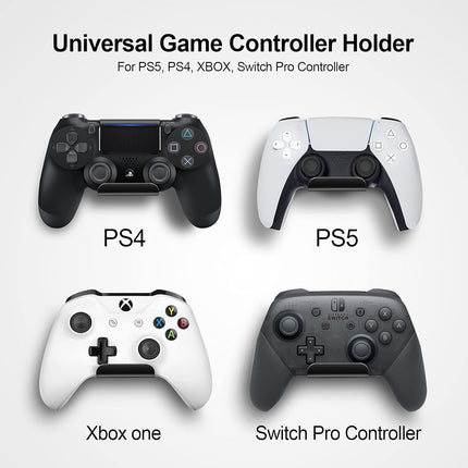 6amLifestyle 4 Pack Controller Holder Stand Built in Anti-Slip Pads for PS5 PS4 Xbox One Switch Pro Gamepad Controller Wall Mount Adhesive/Screws, Universal Controller Accessories Shark 14 Mini