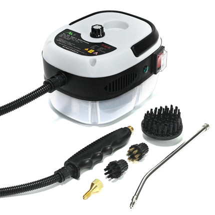 Uniqus High Temperature Pressurized Steam Cleaner 2500W Handheld High Pressure Steam Cleaning Machine Portable 110V 1000Ml Tank For Kitchen Toilet Car White 190X150X130Mm