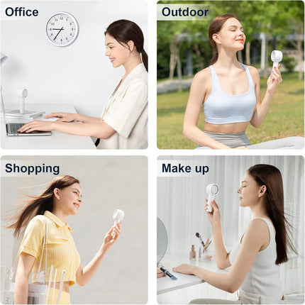 Jisulife Handheld Fan, Innovative Hidden Fan Blades Design, 4500Mah Mini Portable Fan With 18H Max Cooling Time, Usb Rechargeable
