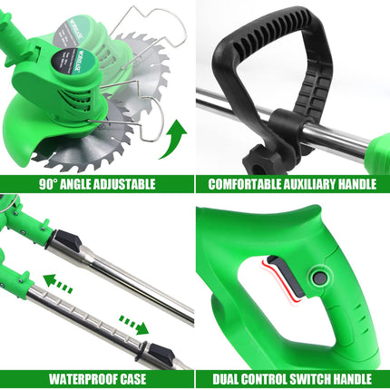 Cordless String Trimmer Battery Powered, 21V Lightweight Weed Wacker, with 9 Cutting Blades, 47 Inch Powerful Weed Eater (Tool Only, Battery not Included)