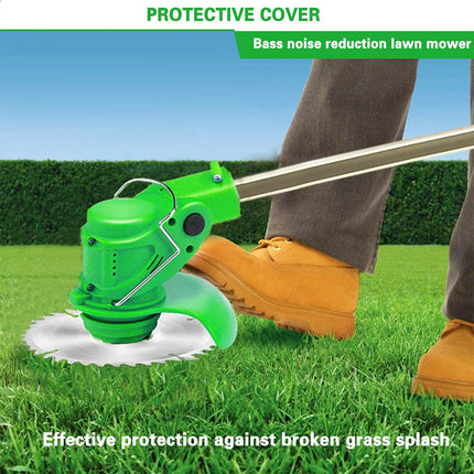 21V Cordless String Trimmer Grass Trimmer Garden Edger Tool for Lawn Trimming, Lawn Care, with 2 Li-ion Battery and Charger,red