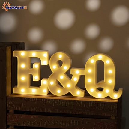 HXWEIYE Light Up Letters LED Marquee Letters Lights Sign 26 Alphabet and 10 Number Big Lights Letter for Party Birthday Bar Battery Powered Christmas Decor Letter Lights (Warm White &)