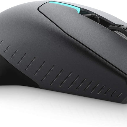 Alienware AW610M Wired/Wireless Gaming Mouse - 16000 DPI Optical Sensor, 350 Hour Rechargeable Battery Life, 7 Programmable Buttons, 16.8 million AlienFX RGB Lighting - Dark Side of the Moon