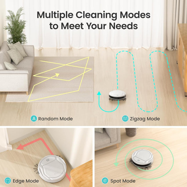 Lefant M210 Pro Robot Vacuum Cleaner, 2200Pa Powerful Suction, 120 Mins Runtime, Automatic Selfcharging, Wifiappalexa Control, Ideal For Pet Hair, Hard Floor And Lowpile Carpet