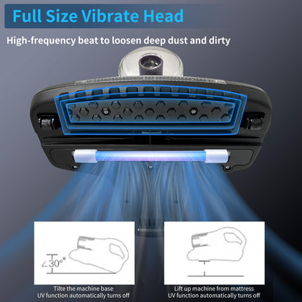 Ultibe Bed Vacuum Cleaner, Uv Mattress Vacuum Cleaner With 14Kpa Suction, High Heating Handheld Bed Cleaner, 450W Powerful Machine Cleaner For Bed, Pillows, Mattresses, Sofa And Carpets