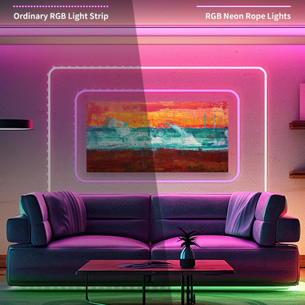 LED Neon Lights, 32.8FT RGB Neon Rope Lights App Control,IR Remote,Music Sync,IP67 Waterproof,Flexible DIY Design for Bedroom,Living Room,Gaming Room,Party,Outdoor,Christmas Decor