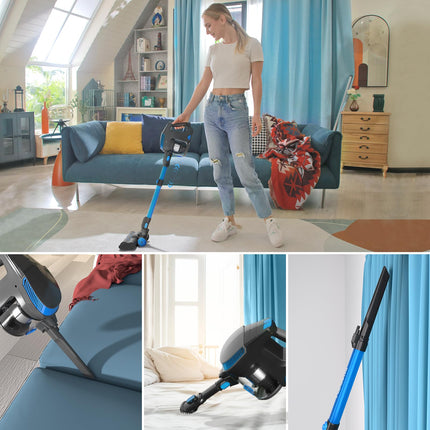 Fabuletta Cordless Vacuum Cleaner With 29.6V Strong Brushless Motor, 50 Mins Runtime Detachable Battery, 3 Suction Modes Wireless Stick Vacuum For Home, Floor, Carpet And Pet Hair