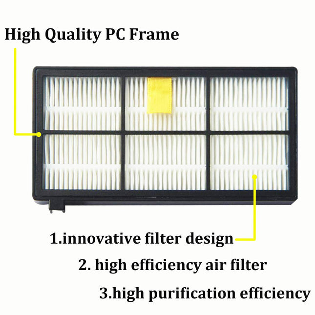 Filter For Irobot 800 900 Series Parts Replenishement Robotic With Cleaning Brushes For 805 860 870 871 880 890 960 980 Vacuum Cleaner Accessories