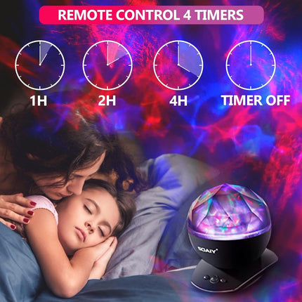 Star Projector SOAIY Galaxy Projector for Bedroom, Christmas Projector 8 Mode Lighting Shows, White Noise Aurora Projector with Timer and Speaker, Night Light Projector for Kids/Teenger/Adults/Ceiling