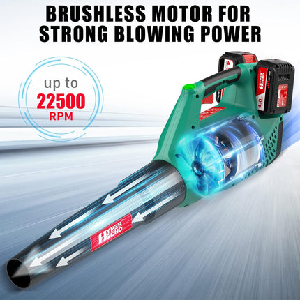 HYPERECHO 40V Cordless Leaf Blower 131MPH/453CFM 4.0Ah Battery Lightweight Charger Included for Clearing Dust, Leaf & Snow,Patio/Garden Cleaning