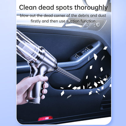 Handheld Car Vacuum Cleaner, 19000Pa Handheld Cordless Cleaner Mini Air Duster & Hand Pump 3 In 1 Portable Vacuum Cleaner Rechargeable For Car Home Office Pet Hair Dust Gravel Cleaning