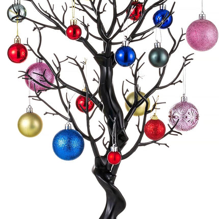 Sziqiqi Small Artificial Tree for Table Centerpiece Black Fake Trees 1.9FT Faux Tree for Party Birthday Garden Home Halloween Decorations Gothic
