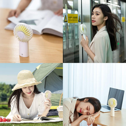 Jisulife 6000Mah Handheld Fan 30H Max Cooling Time] Mini Portable Hand Fan, Usb Rechargeable Small Personal Fan,Battery Operated