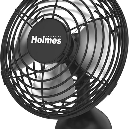 Holmes 4 Mini Heritage Desk Fan, UsbPowered, Single Speed, 4 Blades, Adjustable 100° Head Tilt, Metal Construction, Ideal