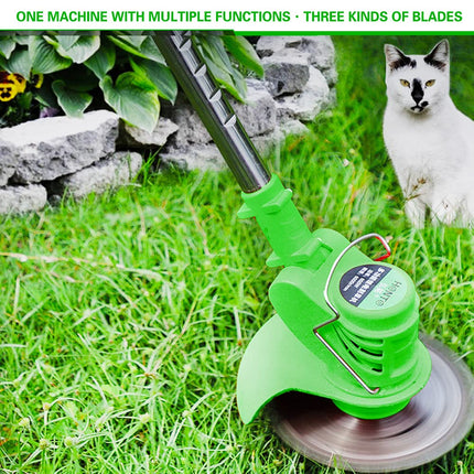 21V Cordless String Trimmer Grass Trimmer Garden Edger Tool for Lawn Trimming, Lawn Care, with 2 Li-ion Battery and Charger,red