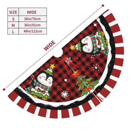Christmas Penguin Christmas Tree Skirt Holiday Party Supplies Decorations Halloween Xmas Tree Mat Farmhouse Decorations 36"