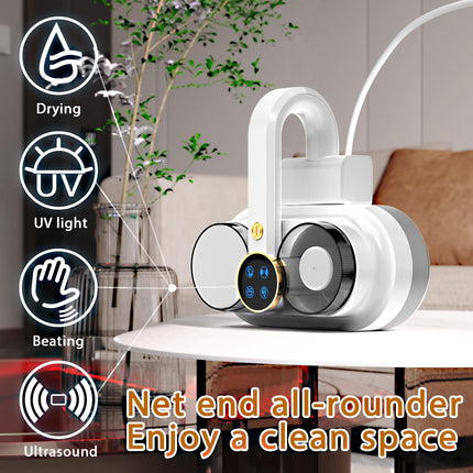 Bed Vacuum Cleaner, 12Kpa Strong Suction Mattress Vacuum Cleaner With U Vc Light & Ultrasonic, 400W High Frequency Beating For Deep Clean Dustpet Hair Corded